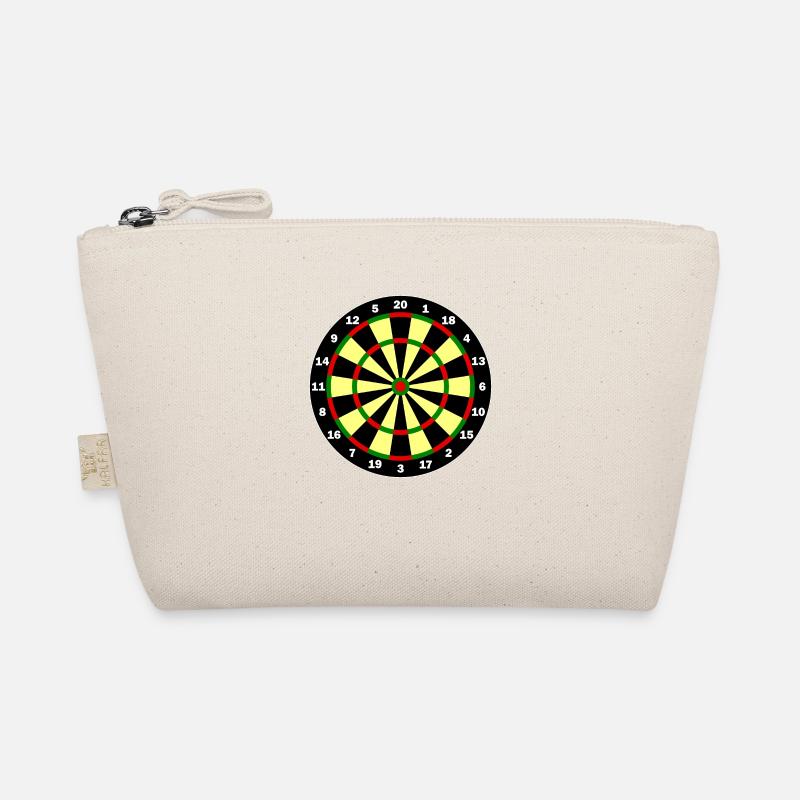 Dartscheibe Vorlage - Dart Spieler - Bio-Täschchen - Natur