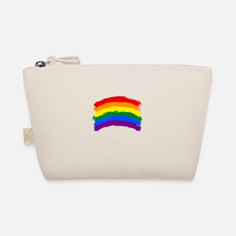 Rainbow Regenbogen leuchtende Farben - Bio-Täschchen - Natur