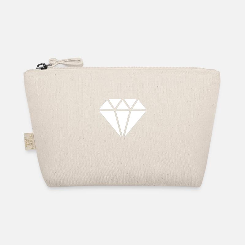 White diamond patterned design Organic Pouch