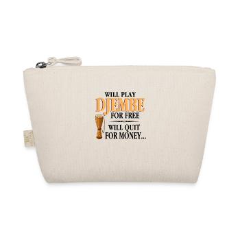 Djembe percussion instrument drum music gift - Organic Pouch - nature - Front