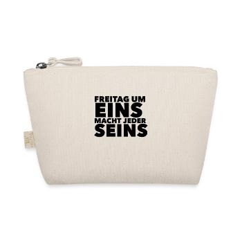 Freitag um eins macht jeder seins - Bio-Täschchen - Natur - Vorne
