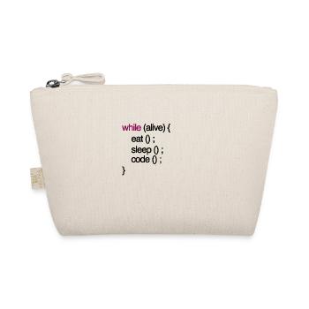 while alive code Informatiker programming coding - Bio-Täschchen - Natur - Vorne