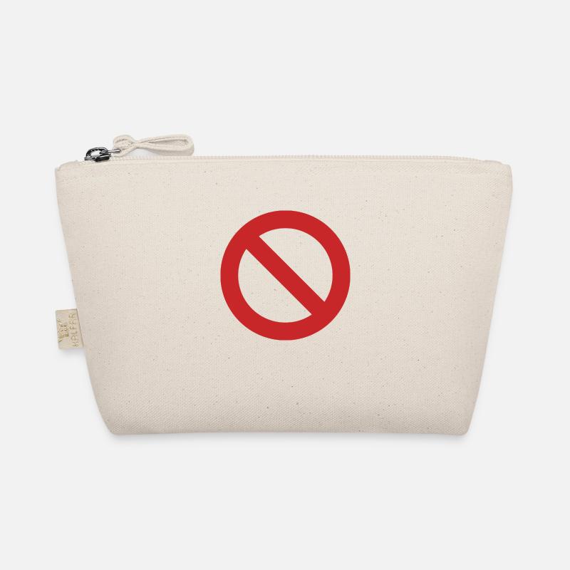 red circle red anti dont like hate against empty Organic Pouch