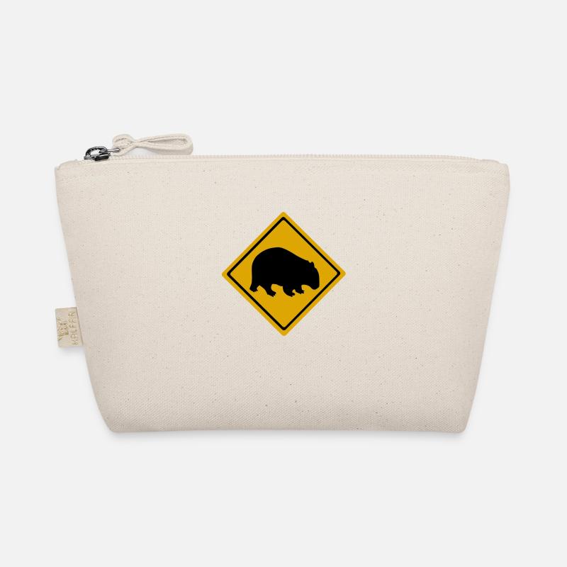 Wombat Strassenschild Australien - Bio-Täschchen - Natur