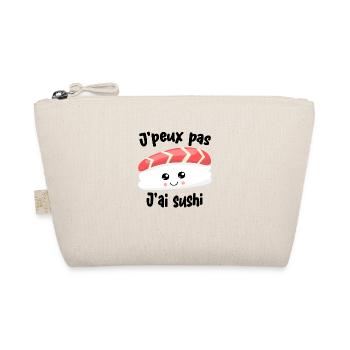 T shirt Sushi Je peux pas J'ai Sushi humour cadeau - Trousse biologique - nature - Devant
