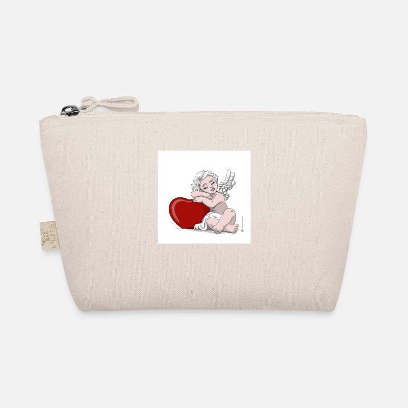 Engel schläft auf einem Herzen Bio-Täschchen