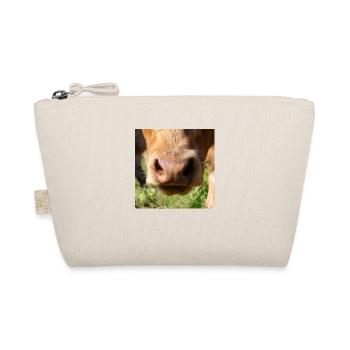 Kuh Kühe Rind Nase Cow Vache - Bio-Täschchen - Natur - Vorne