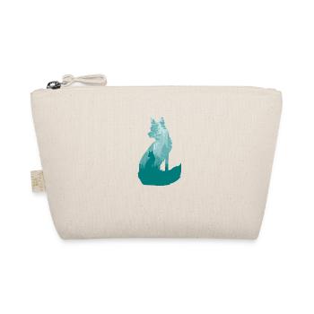 Fox silhouette in the forest silhouette hunter - Organic Pouch - nature - Front