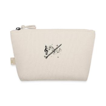 Flute Music | Flutist musical instrument gift - Organic Pouch - nature - Front