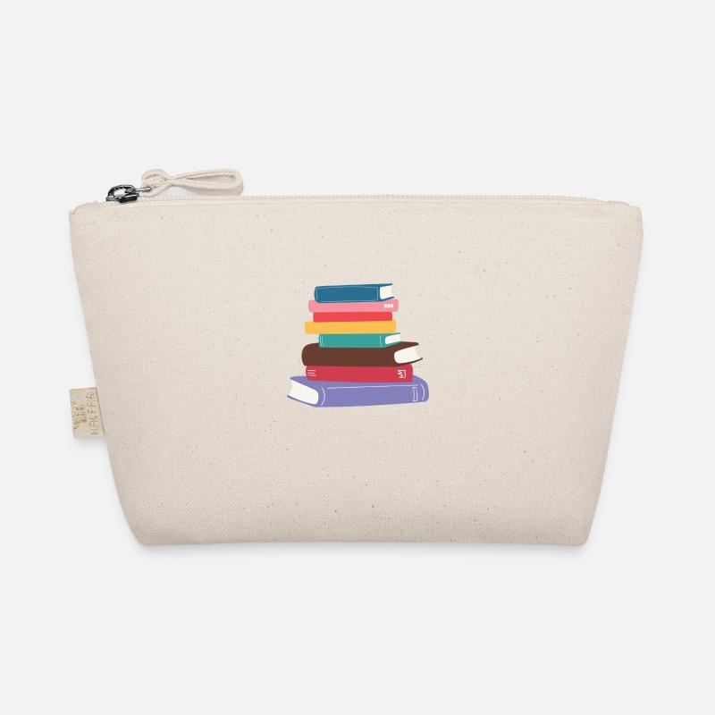Bücher, ein Buch. Bunte Bücher, Wissen - Bio-Täschchen - Natur