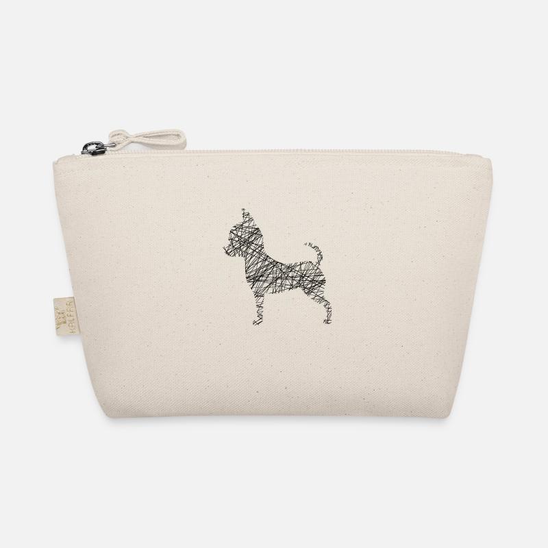 Hund Hunde Hündchen Sticker - Bio-Täschchen - Natur