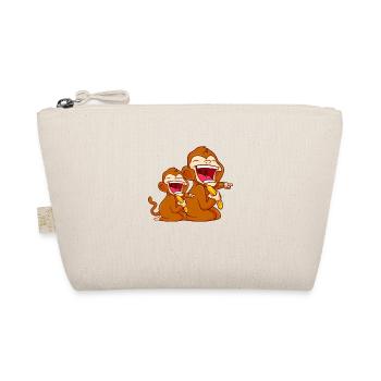 monkey banana funny comic baby monkey - Organic Pouch - nature - Front