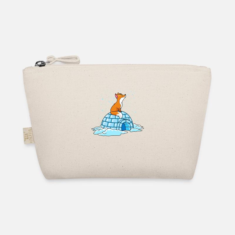 fox igloo winter ploar comic Organic Pouch