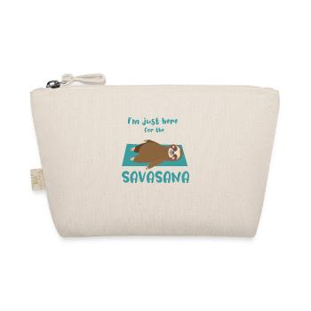 I'm just here for the Savasana Yoga Lover Gift - Organic Pouch - nature - Front