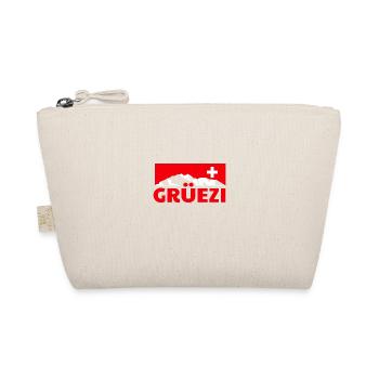 Grüezi Gruß Schweizer Swissland Alpen Ski Geschenk - Bio-Täschchen - Natur - Vorne