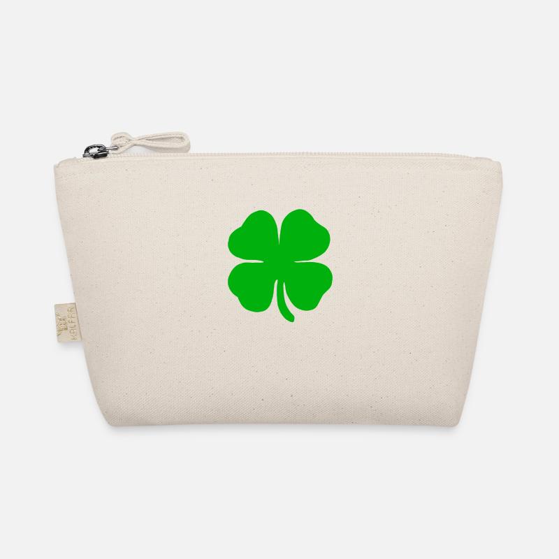 Vierblättriges Kleeblatt Glücksklee Neujahr Klee Organic Pouch