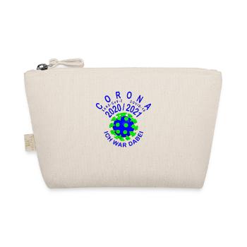 Virus Blue Green - Corona 2020/2021 I WAS DABEI - Organic Pouch - nature - Front