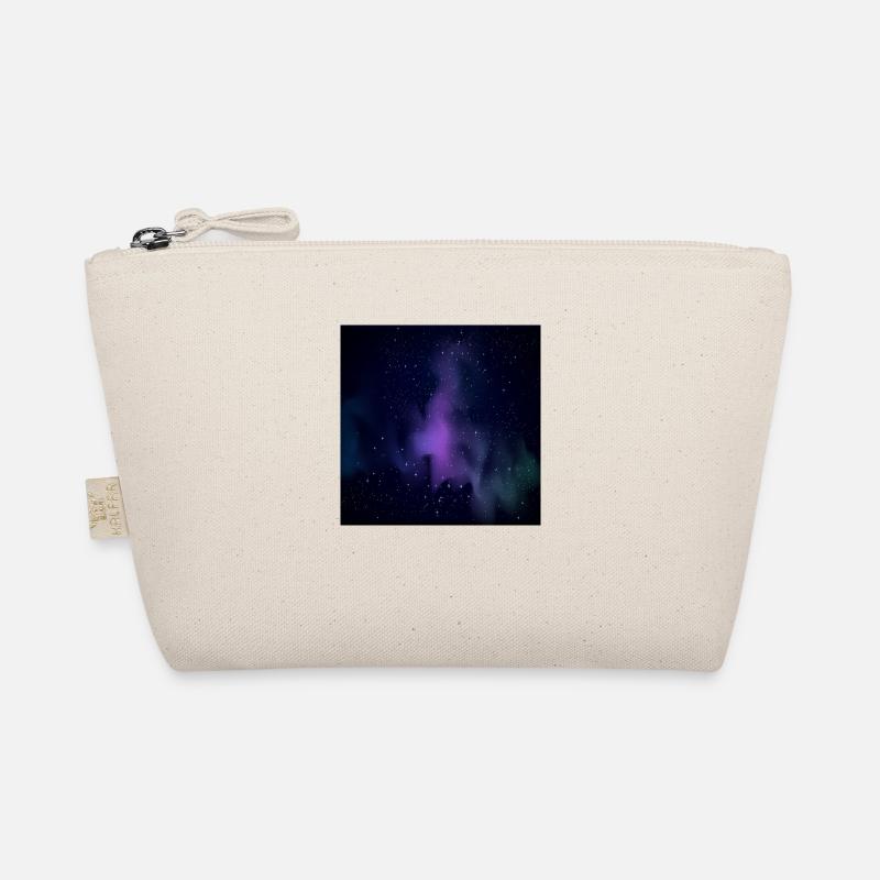 Galaxy pattern with stars and black background Organic Pouch