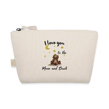 Love you to the moon and back kleiner Bär - Bio-Täschchen - Natur - Vorne