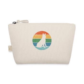 Schäferhund Retro - Bio-Täschchen - Natur - Vorne