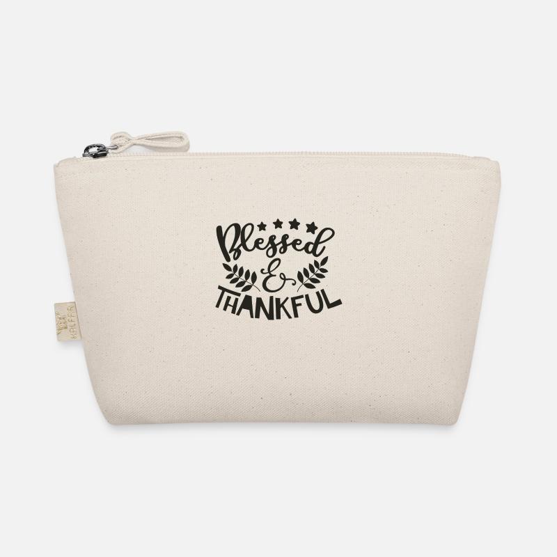 Blessed And Thankful - Organic Pouch - nature