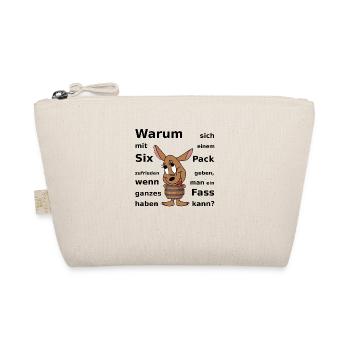 Süße Maus SIX PACK FASS - Lustig Witzig Humor Diät - Bio-Täschchen - Natur - Vorne