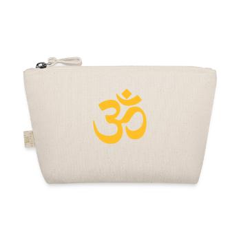 om sign chakra mandala yoga love energy yellow - Organic Pouch - nature - Front