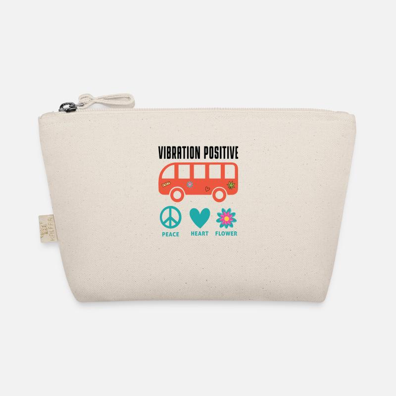 T-Shirt positive Vibration. - Bio-Täschchen - Natur