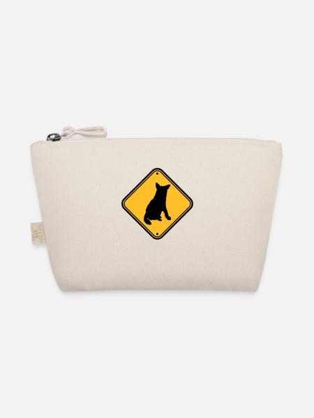 Caution biting dog - Organic Pouch - nature - Front