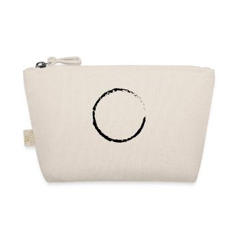 Black Zen Circle, Enso, Ensō, Zen Circle - Organic Pouch - nature - Front