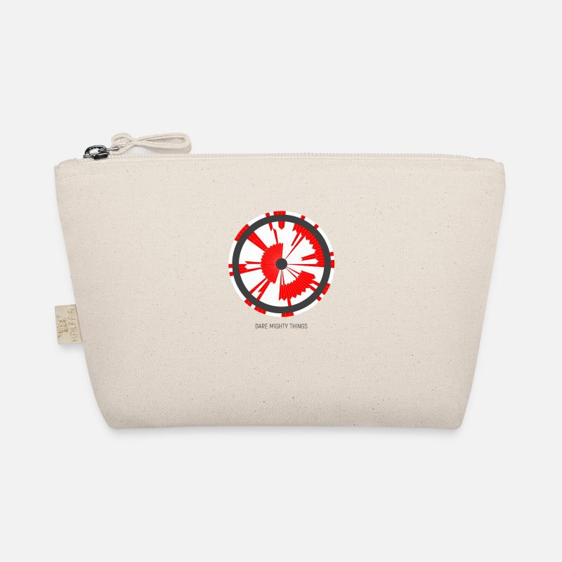 Dare Mighty Things - White/Red Organic Pouch