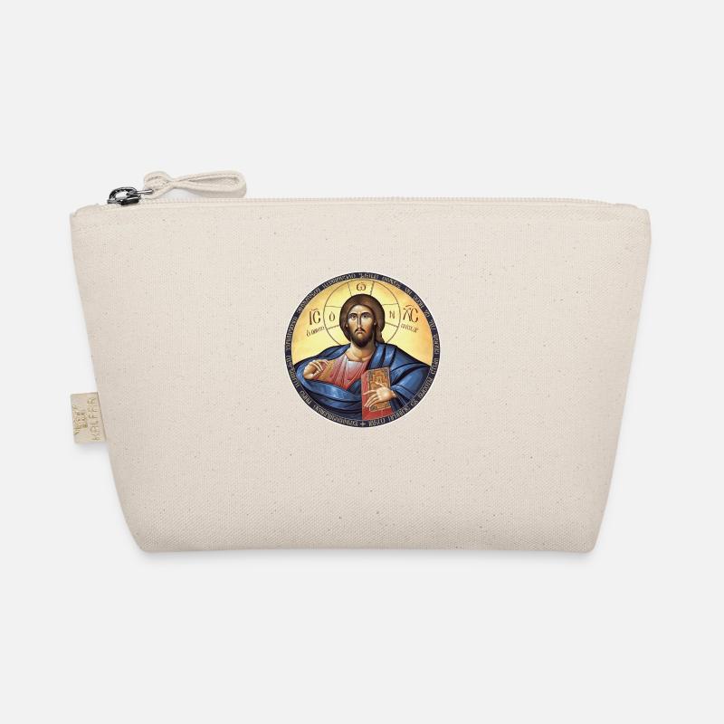 Jesus Christus Ikone Pantokrator - Bio-Täschchen - Natur