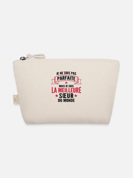 Pas parfaite mais la meilleure Sœur du monde - Trousse biologique - nature - Devant