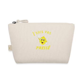 TShirt J' suis pas pressé Prendre le temps humour - Trousse biologique - nature - Devant