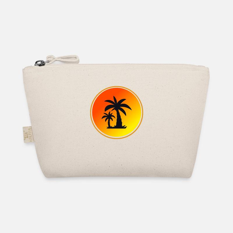 Palm Circle Orange Sun Organic Pouch