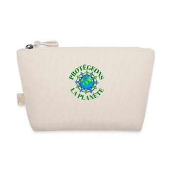 logo protect the planet - Organic Pouch - nature - Front