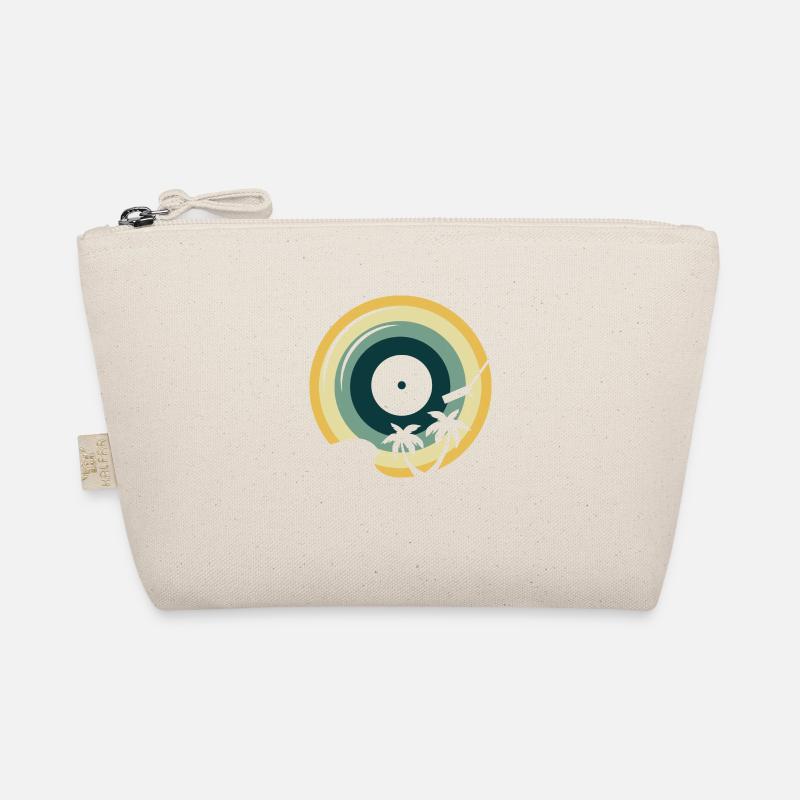 Vinyl Record Summer Sun Vibes Retro Sunset Organic Pouch
