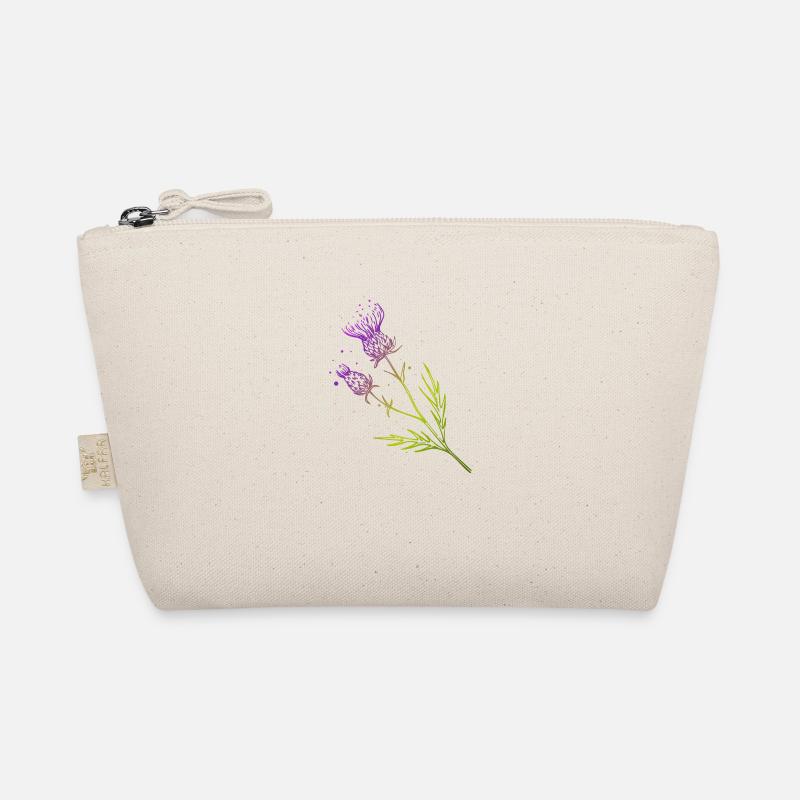 Schottland Distel Blume Tattoo Design Geschenkidee - Bio-Täschchen - Natur