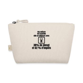 ma voiture est hybride, citation humour cadeau - Trousse biologique - nature - Devant