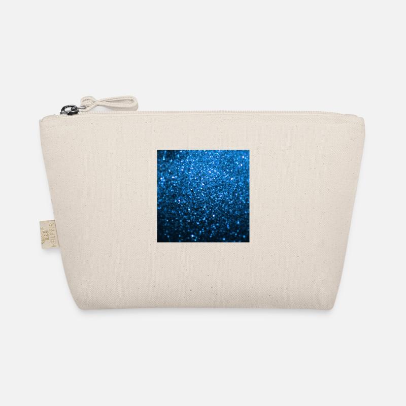 Funkelnder blauer Glitter Bio-Täschchen