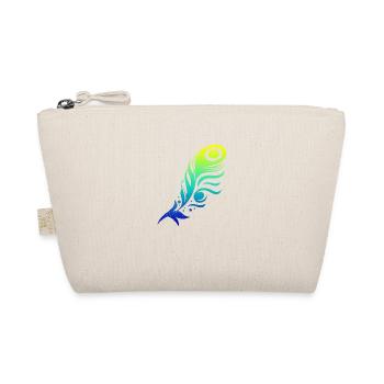 Peacock Feather Feather Tribal Tattoo Gift Idea - Organic Pouch - nature - Front