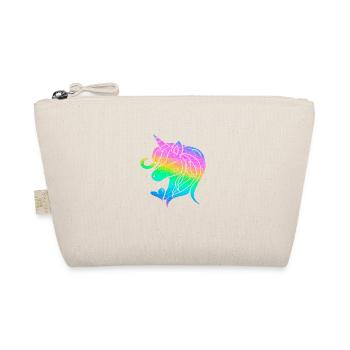 Glitter unicorn unicorn - Organic Pouch - nature - Front