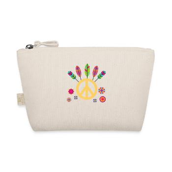 peace and love feder multicolore - Bio-Täschchen - Natur - Vorne