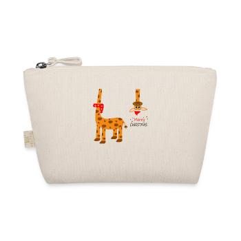 Girafe drôle Merry Christmas - Trousse biologique - nature - Devant