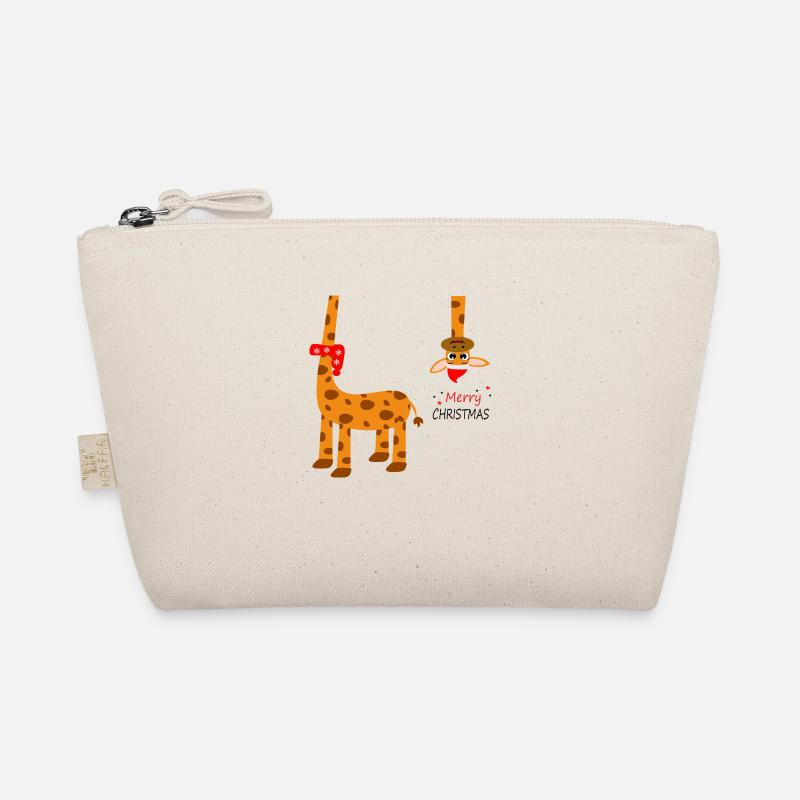 Funny Giraffe Merry Christmas Organic Pouch