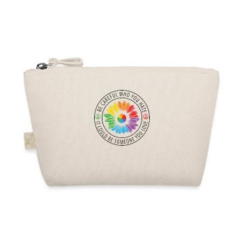 Love Love Gay Rainbow LGBT Design - Organic Pouch - nature - Front