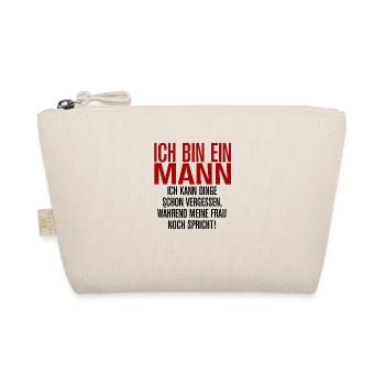 Ich bin ein Mann - Bio-Täschchen - Natur - Vorne
