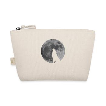 Wolf heult den Mond an - Bio-Täschchen - Natur - Vorne