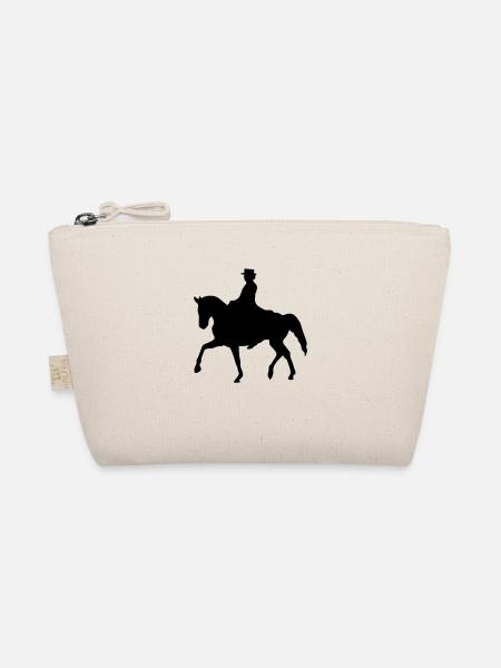 Pferd Reiten Reiten Schatten - Bio-Täschchen - Natur