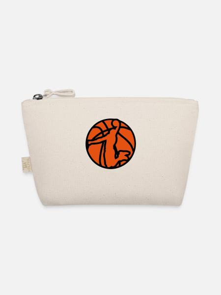 basketball player ball on it - Organic Pouch - nature - Front